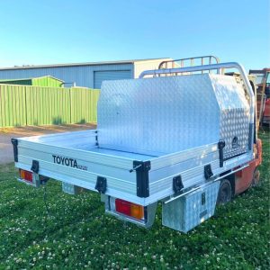 79 Series Land Cruiser Dual Cab Aluminium Tray with Toolboxes