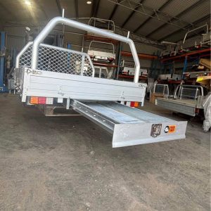 Tiger Dual Cab Aluminium Tray with Ladder Rack & Trundle Drawer | 1850 x 1800mm