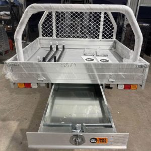 Brand New Tiger Dual Cab Aluminium Tray with Ladder Rack & Trundle | 1800 x 1800mm