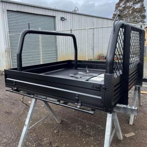 Aluminium Dual Cab Tray with Trundle & Ladder Rack | 1800 x 1800mm